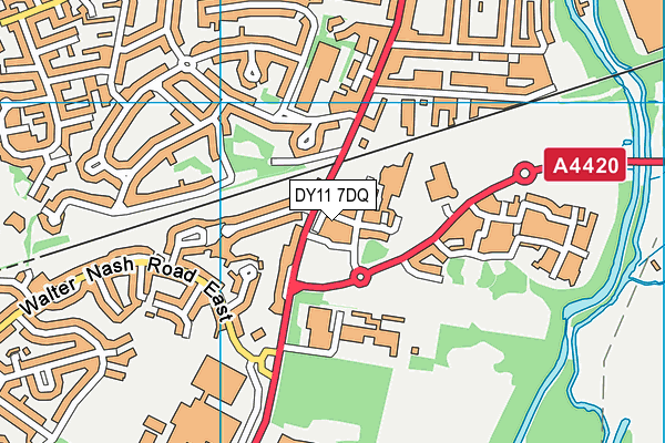 DY11 7DQ map - OS VectorMap District (Ordnance Survey)