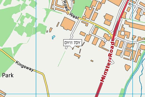 DY11 7DY map - OS VectorMap District (Ordnance Survey)