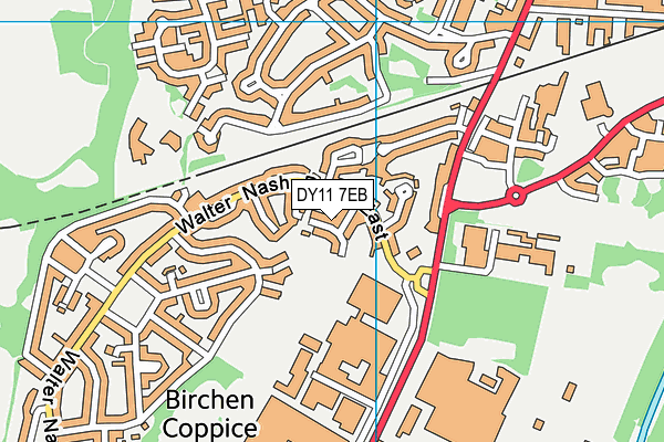 DY11 7EB map - OS VectorMap District (Ordnance Survey)