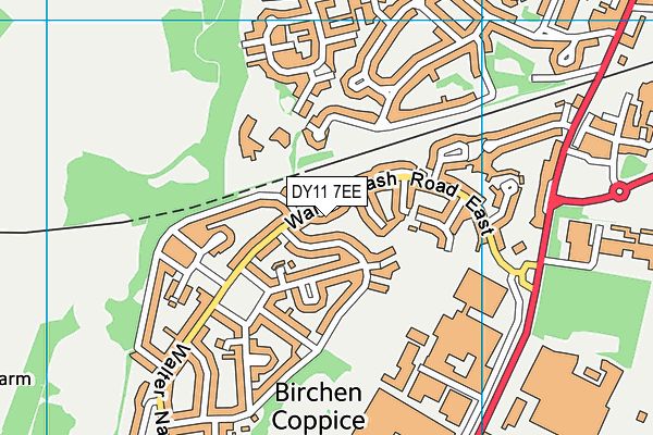 DY11 7EE map - OS VectorMap District (Ordnance Survey)