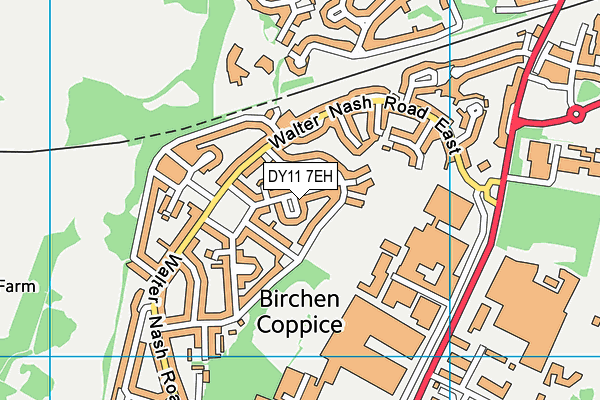 DY11 7EH map - OS VectorMap District (Ordnance Survey)