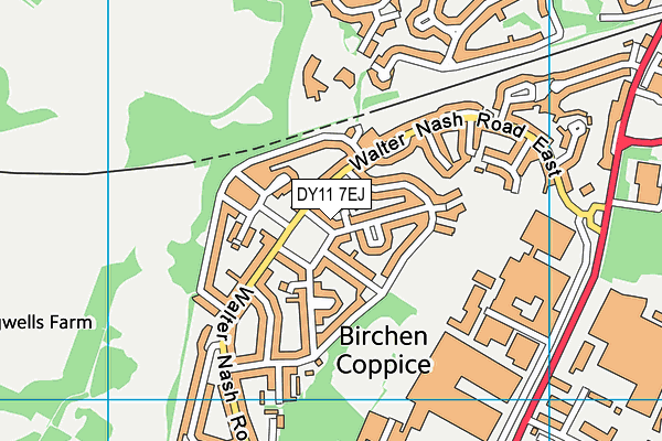DY11 7EJ map - OS VectorMap District (Ordnance Survey)