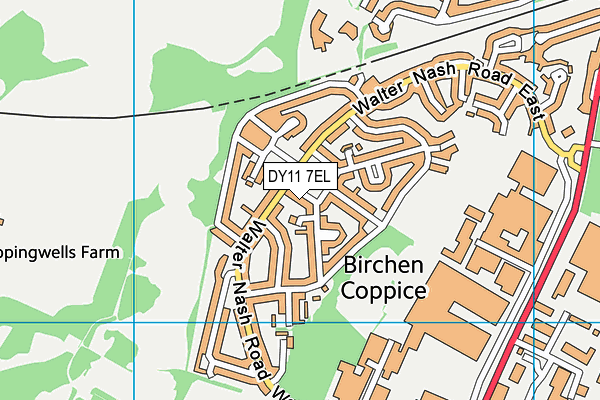 DY11 7EL map - OS VectorMap District (Ordnance Survey)
