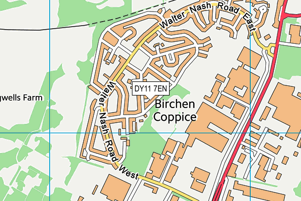 DY11 7EN map - OS VectorMap District (Ordnance Survey)