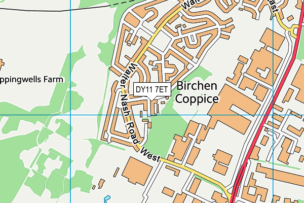 DY11 7ET map - OS VectorMap District (Ordnance Survey)