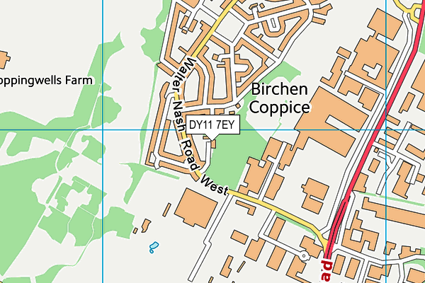 DY11 7EY map - OS VectorMap District (Ordnance Survey)
