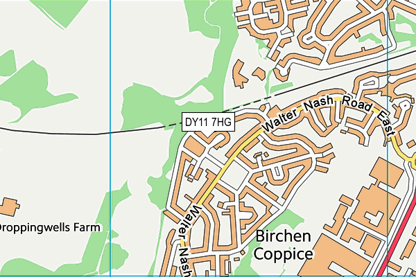 DY11 7HG map - OS VectorMap District (Ordnance Survey)