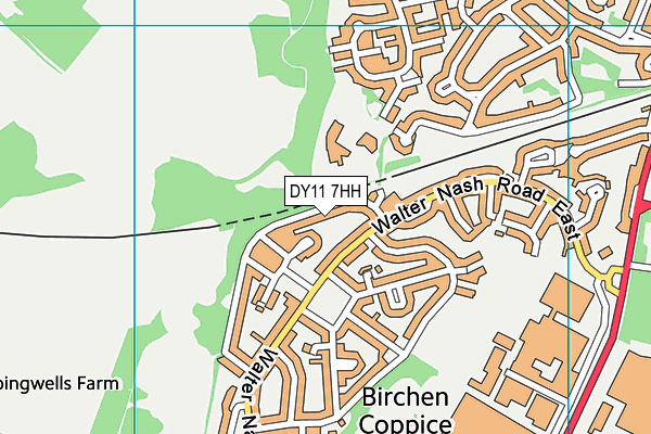 DY11 7HH map - OS VectorMap District (Ordnance Survey)