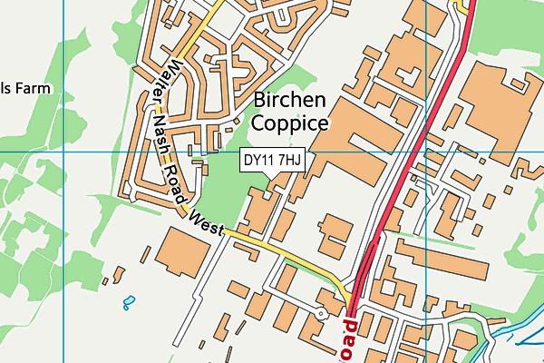 DY11 7HJ map - OS VectorMap District (Ordnance Survey)