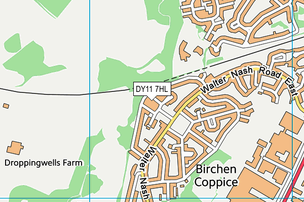 DY11 7HL map - OS VectorMap District (Ordnance Survey)