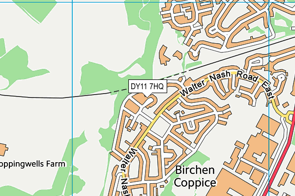 DY11 7HQ map - OS VectorMap District (Ordnance Survey)