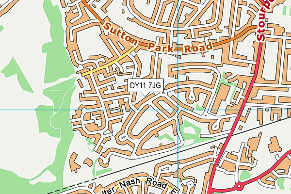DY11 7JG map - OS VectorMap District (Ordnance Survey)