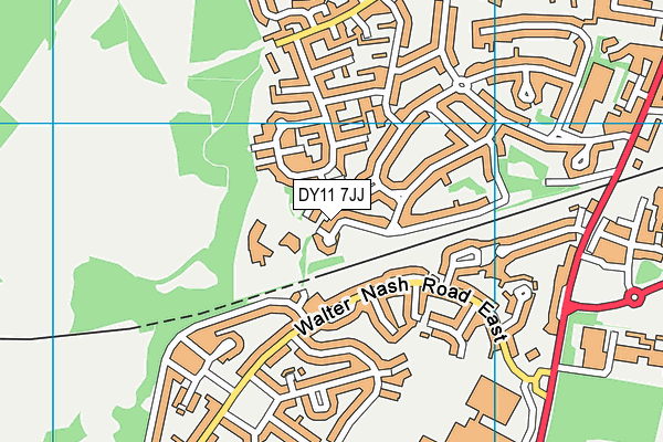 Birchen Coppice Academy map (DY11 7JJ) - OS VectorMap District (Ordnance Survey)