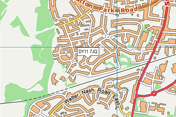 DY11 7JQ map - OS VectorMap District (Ordnance Survey)
