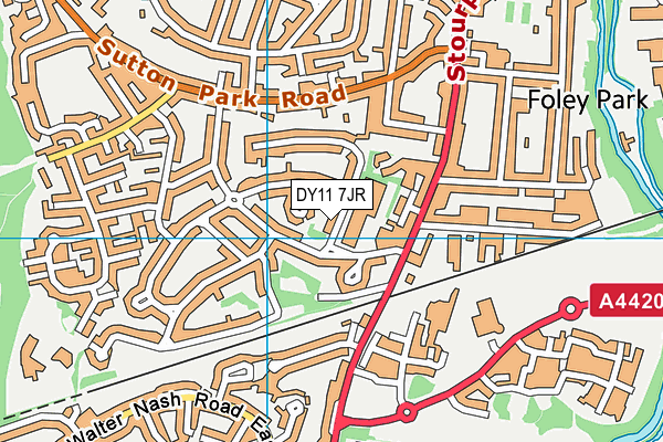 DY11 7JR map - OS VectorMap District (Ordnance Survey)