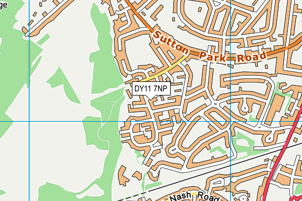 DY11 7NP map - OS VectorMap District (Ordnance Survey)