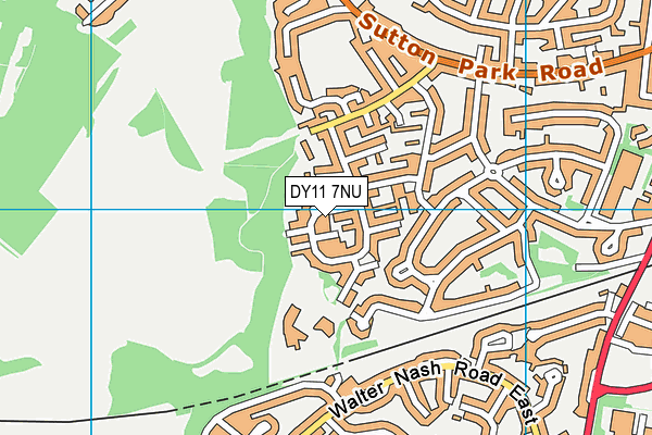 DY11 7NU map - OS VectorMap District (Ordnance Survey)