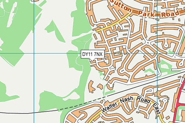 DY11 7NX map - OS VectorMap District (Ordnance Survey)