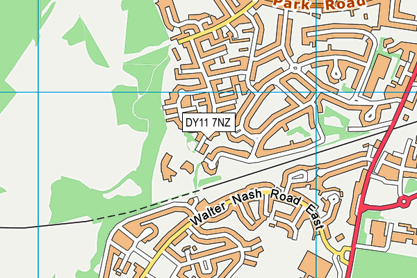 DY11 7NZ map - OS VectorMap District (Ordnance Survey)