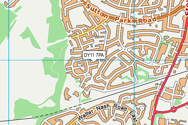 DY11 7PA map - OS VectorMap District (Ordnance Survey)