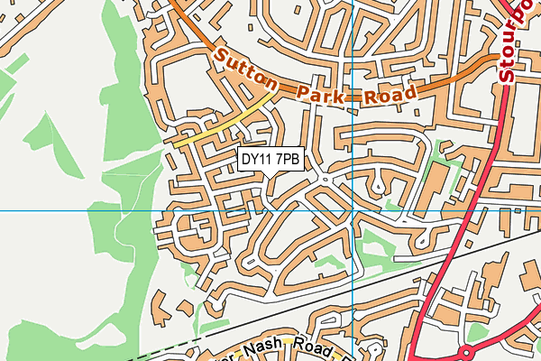 DY11 7PB map - OS VectorMap District (Ordnance Survey)