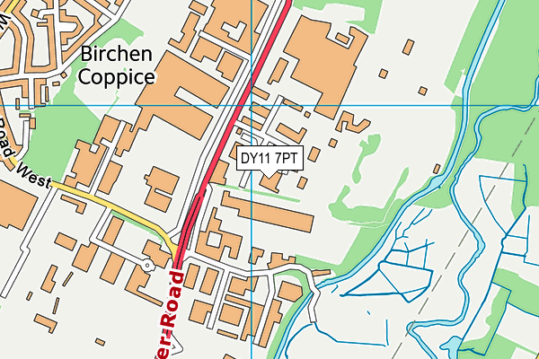 DY11 7PT map - OS VectorMap District (Ordnance Survey)