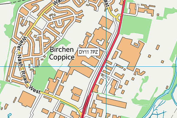DY11 7PZ map - OS VectorMap District (Ordnance Survey)