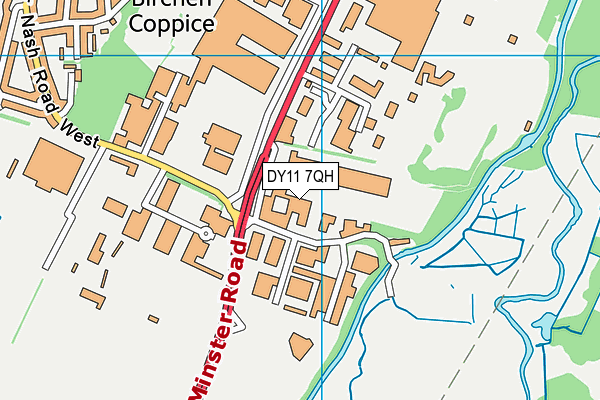 DY11 7QH map - OS VectorMap District (Ordnance Survey)