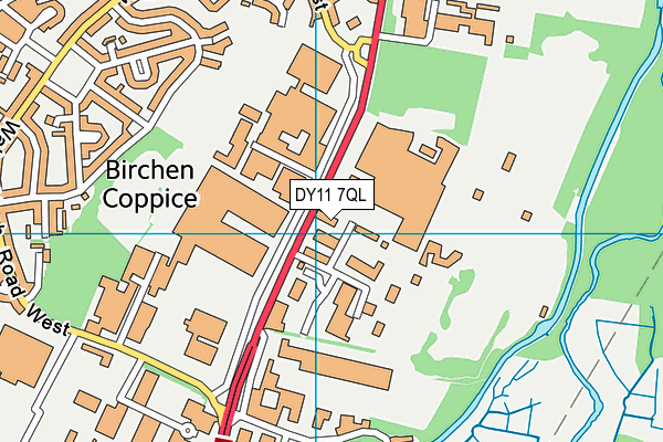 24/7 Fitness (Kidderminster) map (DY11 7QL) - OS VectorMap District (Ordnance Survey)