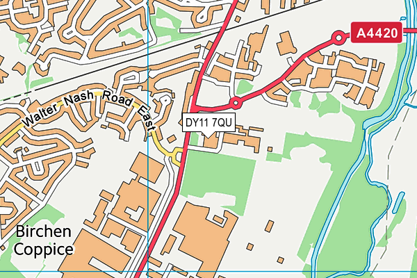 DY11 7QU map - OS VectorMap District (Ordnance Survey)