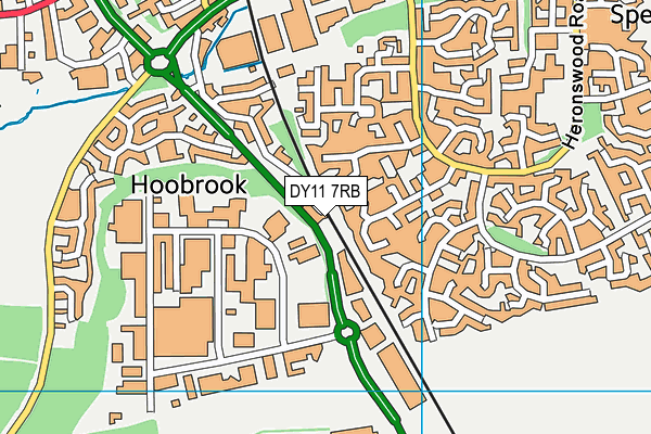 DY11 7RB map - OS VectorMap District (Ordnance Survey)