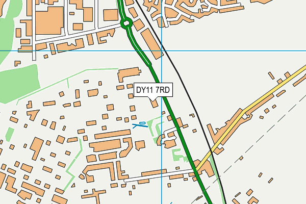 DY11 7RD map - OS VectorMap District (Ordnance Survey)