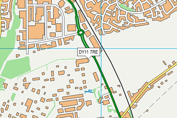 DY11 7RE map - OS VectorMap District (Ordnance Survey)