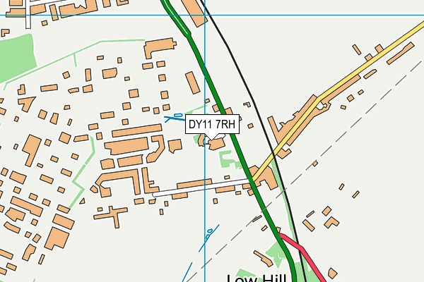 DY11 7RH map - OS VectorMap District (Ordnance Survey)