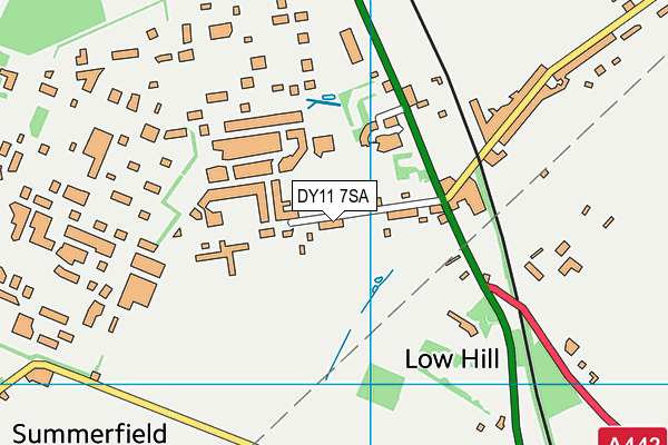 DY11 7SA map - OS VectorMap District (Ordnance Survey)