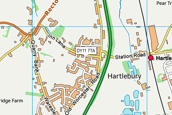 DY11 7TA map - OS VectorMap District (Ordnance Survey)
