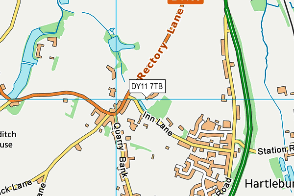 DY11 7TB map - OS VectorMap District (Ordnance Survey)