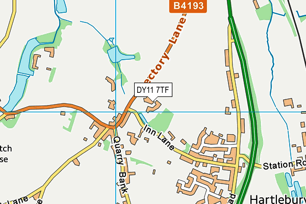 DY11 7TF map - OS VectorMap District (Ordnance Survey)
