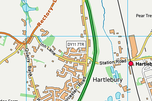DY11 7TR map - OS VectorMap District (Ordnance Survey)