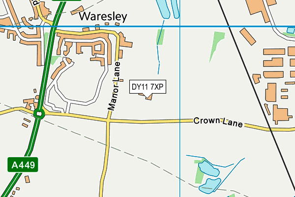 DY11 7XP map - OS VectorMap District (Ordnance Survey)