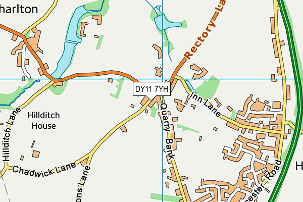 DY11 7YH map - OS VectorMap District (Ordnance Survey)