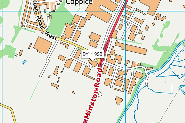 DY11 9SB map - OS VectorMap District (Ordnance Survey)