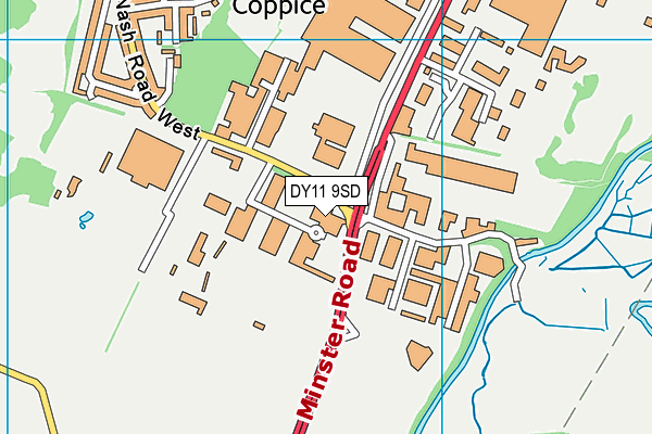 DY11 9SD map - OS VectorMap District (Ordnance Survey)