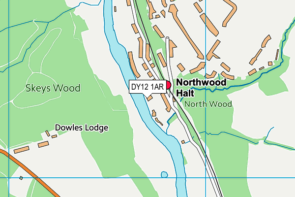 DY12 1AR map - OS VectorMap District (Ordnance Survey)