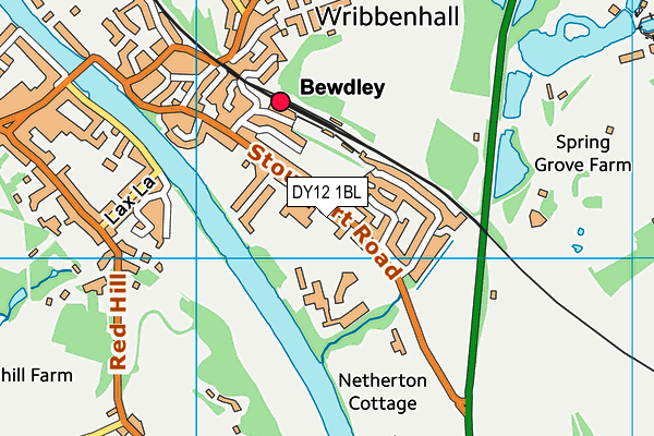 Bewdley Primary School map (DY12 1BL) - OS VectorMap District (Ordnance Survey)