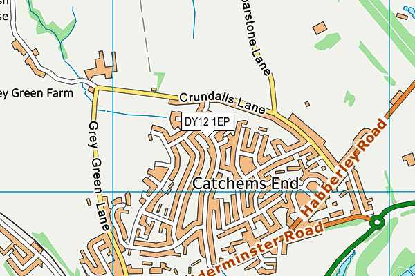 DY12 1EP map - OS VectorMap District (Ordnance Survey)