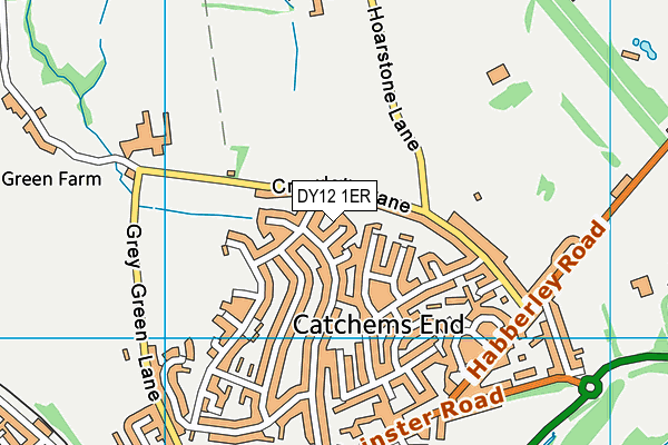 DY12 1ER map - OS VectorMap District (Ordnance Survey)