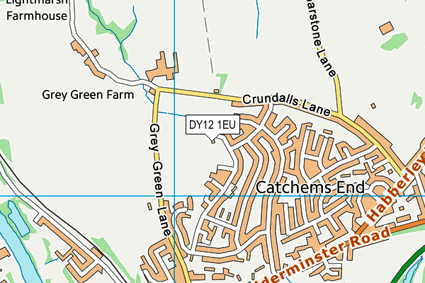 DY12 1EU map - OS VectorMap District (Ordnance Survey)