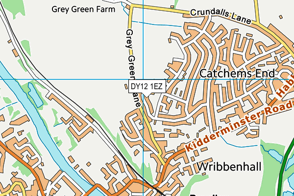 DY12 1EZ map - OS VectorMap District (Ordnance Survey)