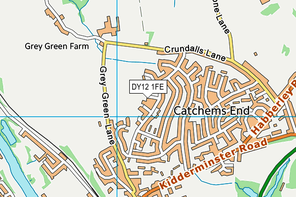 DY12 1FE map - OS VectorMap District (Ordnance Survey)